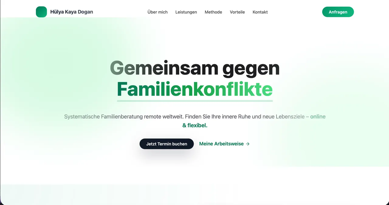 Systematische Familienberatung Webseite – Vorschau